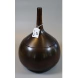 Turned treen baluster-shaped jar and cover in the form of a beetroot. (B.P. 21% + VAT)