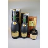 Two Remy Martin cognac V.S.O.P. fine champagne, both in original boxes, one 1L, one of larger