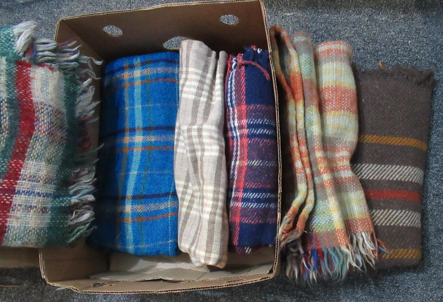 Two boxes containing various woollen blankets and throws. (11) (B.P. 21% + VAT) - Image 2 of 2