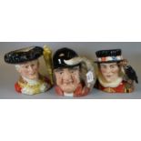 Three Royal Doulton character jugs to include; 'The Lord Mayor of London' D6864, 'Gone Away' D6531