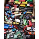 Tray of play worn diecast model vehicles; sports cars, Corgi Supermobile promotional vehicles