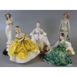 Three Royal Doulton bone china figurines to include 'Elyse', 'The Last Waltz' and 'Country Rose',