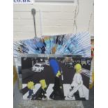 Three modern printed canvases to include The Simpsons and abstract. (3) (B.P. 21% + VAT)