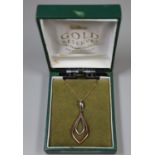 9ct white and yellow gold pendant on chain. Approx weight 4.8 grams. (B.P. 21% + VAT)