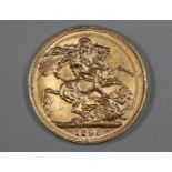 Victorian gold full sovereign dated 1896. (B.P. 21% + VAT)