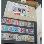 Box with all world selection including; 1981 Royal Wedding mint selection of stamps in packets and