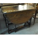 Early 20th century oak gate leg table. (B.P. 21% + VAT)