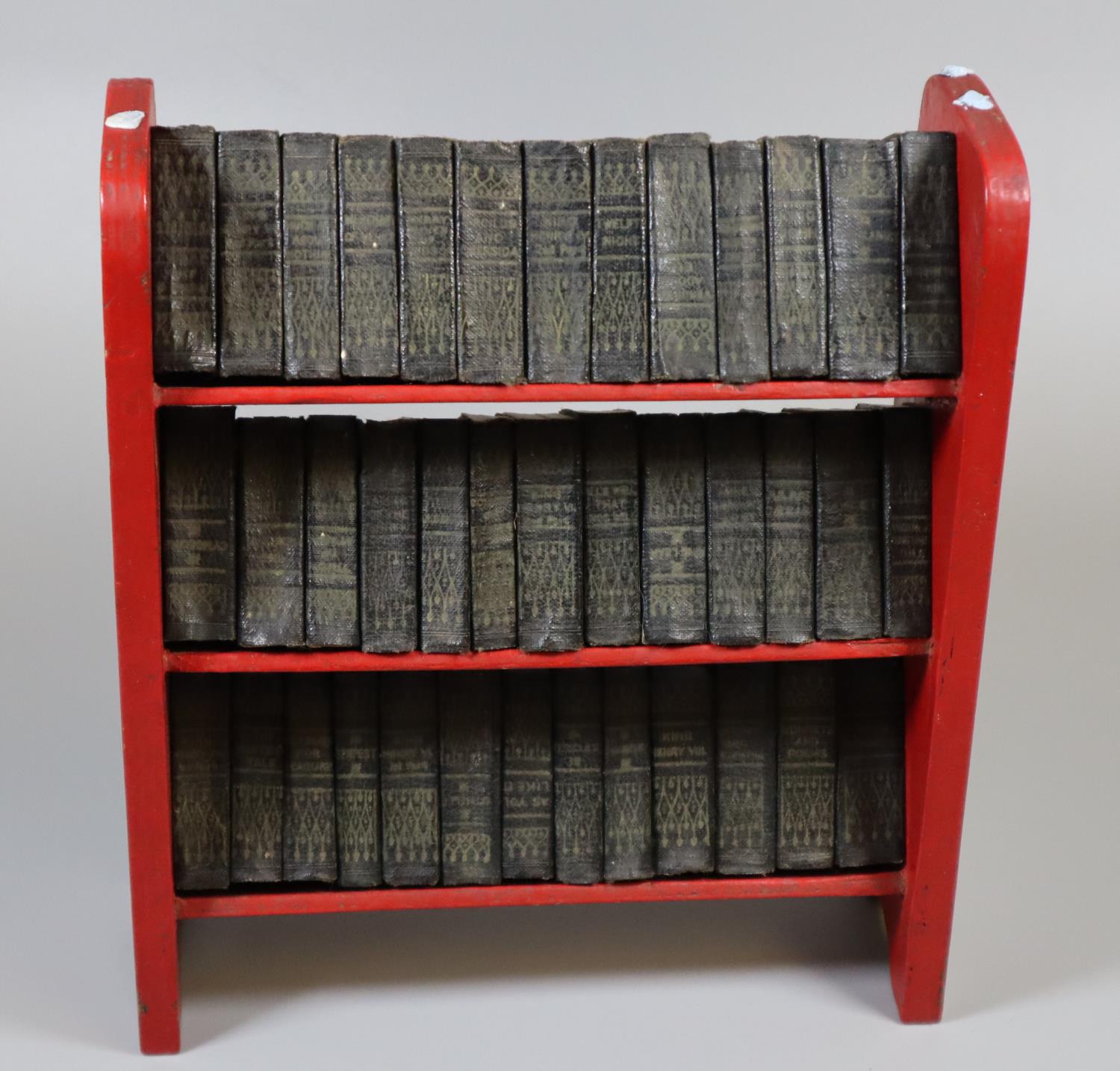 Complete Shakespeare 39 miniature volumes in miniature wooden bookcase. (B.P. 21% + VAT)