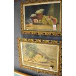 British School, PDJ, a pair of still life studies, signed and dated 1910 and 1912, oils on canvas.