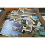 Postcards of Wales in large box. Many 100s of cards from the Queen Elizabeth II period, 1950's