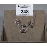 Clogau silver pendant set with white stones. (B.P. 21% + VAT)