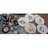 Two trays of china to include: four Royal Doulton Nursery Rhyme plates, four large including '