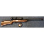 Cometa 220 .22 Spanish break action air rifle with Nikko sterling 4 x 32 telescopic sight and a