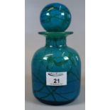 Mdina art glass mallet shaped jar and stopper. (B.P. 21% + VAT)