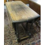 Early 20th century oak gate leg table. (B.P. 21% + VAT)