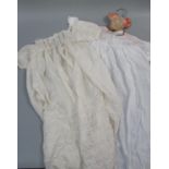 Collection of early 20th century Christening gowns and other children's clothing; mostly cotton, one