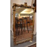 Gilt framed, rectangular pier glass type mirror. Plate 78 x 48 cm approx. (B.P. 21 + VAT)