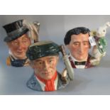 Three Royal Doulton character jugs 'Little Mester Museum Piece' D6819, 'Lewis Carrol' D7096, 'Mr