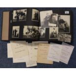 Album of mainly black and white photographs to include German interest including Head Quarters
