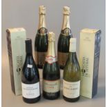 Collection of alcohol to include two Champagne Gean-Paul deVille Carte D'ior, Donacella Cava,