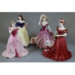 Four Coalport bone china figures to include Ladies of Fashion 'Merry Christmas 2006', 'Jenny', '