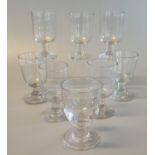 Collection of eight 19th century glass pub rummers. (8) (B.P. 21% + VAT)