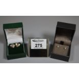 Clogau silver, 'Honeybee' earrings and Clogau silver heart earrings. (B.P. 21% + VAT)