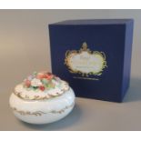 Royal Crown Derby limited edition ceramic floral box to celebrate the 90th birthday of Her Majesty