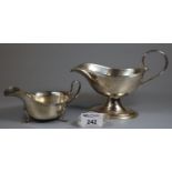 Early 20th century silver cream jug on hoof feet (3.3 Troy oz approx) Sheffield hallmarks,together