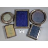 Collection of silver picture frames of varying form and size. (B.P. 21% + VAT)