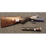 Cogswell & Harrison double barrelled shotgun, stock, side plated action and forend only, no 40839.