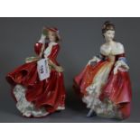 Two Royal Doulton bone china figurines to include 'Top o' the Hill' HN1834, and 'Southern Belle'