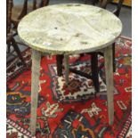 Victorian painted, probably pine, cricket table. (B.P. 21 + VAT)