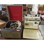 Frister Rossman cub 7 electric sewing machine, together with a Brush Garrard record player. (2) (B.