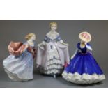 Three Royal Doulton bone china figurines to include figure of the year 'Mary' HN3375, 'Morning