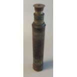 Brass two drawer marine telescope. Lacks leather covering. (B.P. 21% + VAT)