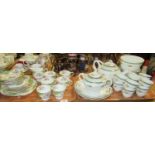 One tray of Royal Albert 'Albany Green' part teaware to include: six teacups, seven saucers, seven