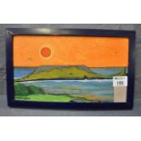 Mike Hughes (Welsh 20th century) 'Wormshead', signed and labelled verso. Acrylic. Framed. 16.5 x