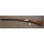 Denton & Kennell 12 bore side by side ejector side lock shotgun with checkered straight hand