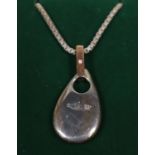 Clogau silver, 'Cariad' pendant on chain. (B.P. 21% + VAT)