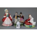 Two Royal Doulton bone china figurines to include 'Valerie' HN2107, and 'Home Again' HN2167,