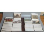 Postcards - range of Welsh cards in brown album, about 200 cards, mostly topographical. (B.P.