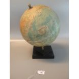 Philips 12" terrestrial globe on square stepped base. (B.P. 21% + VAT)