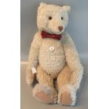 Large Steiff replica white teddy bear with red bow 1908, in original box, dated 1994. (B.P. 21% +