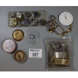 Bag of assorted watch movements and parts. (B.P. 21% + VAT)