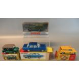Collection of Dinky toy vehicles, all in original boxes to include; AA Mini van 274, Austin Mini-