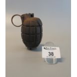 Disarmed Mills bomb hand grenade, as paperweight. (B.P. 21% + VAT)