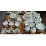 One tray of Royal Albert 'Albany Green' part teaware to include: six teacups, seven saucers, seven