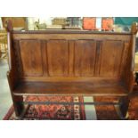 Late 19th/early 20th century pitch pine church pew numbered 66 & 64. (B.P. 21% + VAT)
