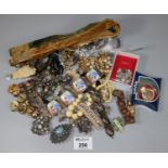 Collection of vintage costume jewellery including glass beads.(B.P. 21% + VAT)